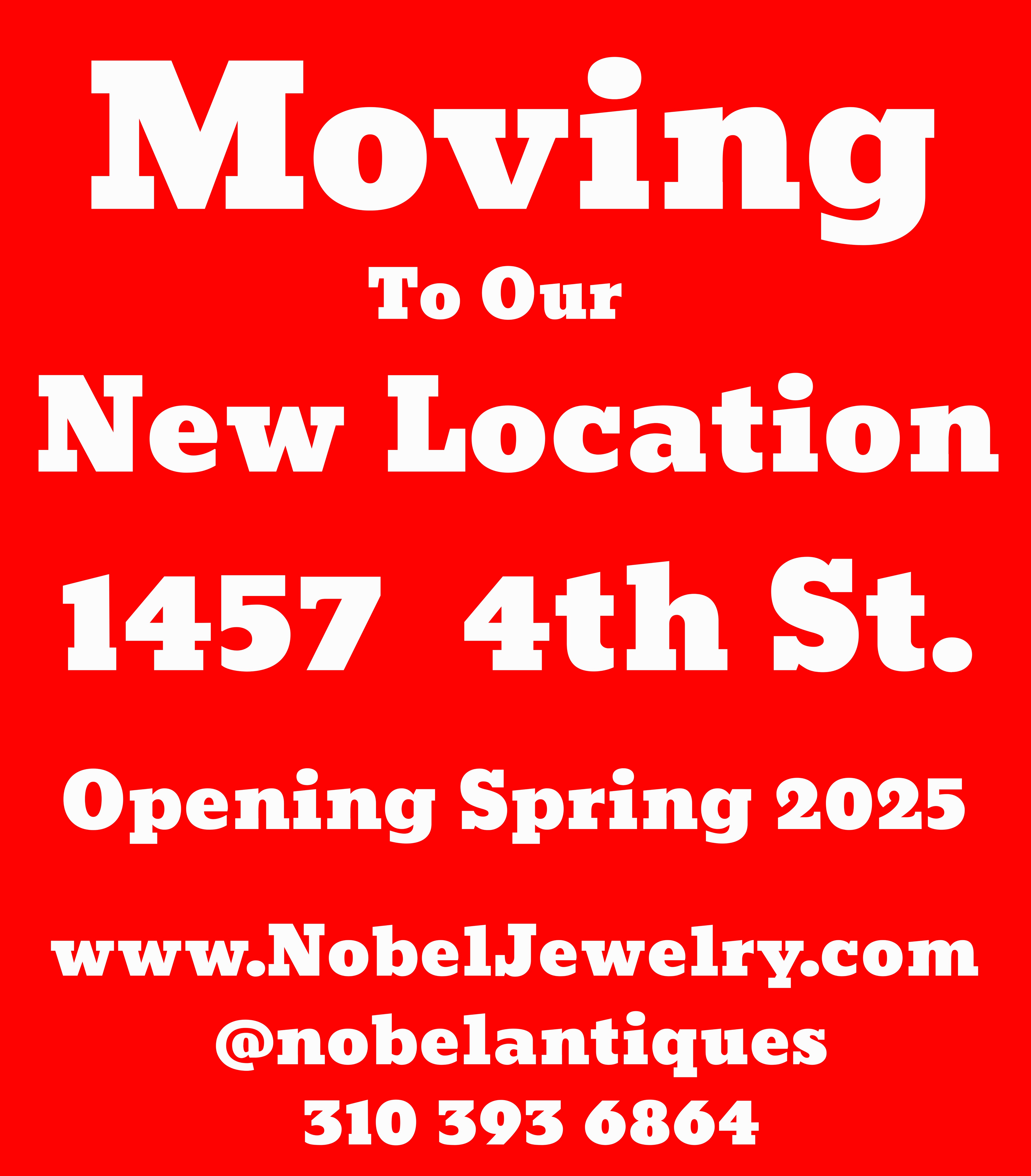 Nobel Antique Jewelry Store, Santa Monica. Made in America.